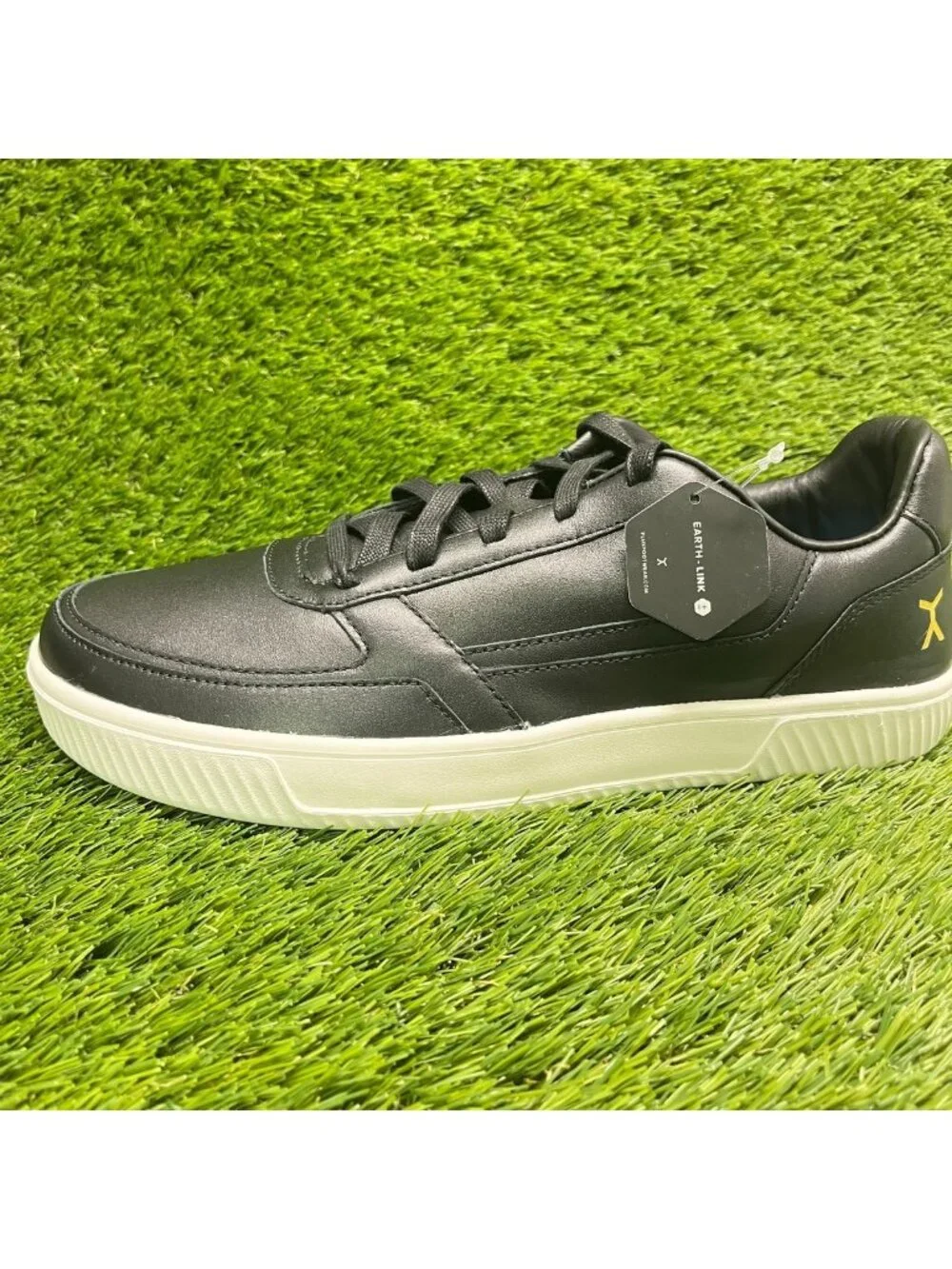 Flux Footwear Adapt Leather Trainer Black Mens Size 11 Athletic Shoes Sneakers